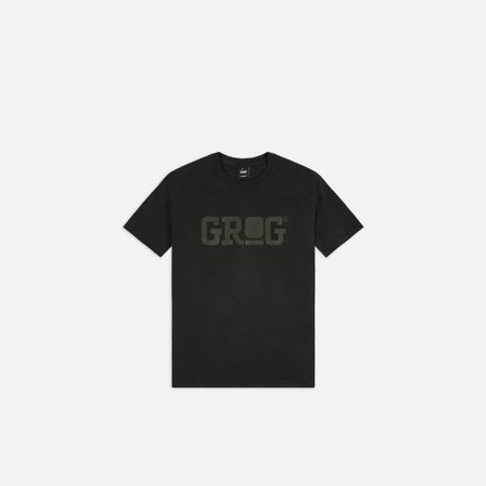 Grog Classic Logo T-shirt, Black/Black