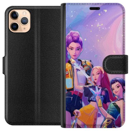 Kompatibelt Lommeboketui til Apple iPhone 11 Pro Max Futuristiske popdamer i neonfarger med magiske detaljer mot en drømmeaktig galaksebakgrunn