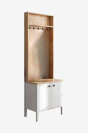 Hanah Home - Eteinen jalusta Ruby - Valkoinen - Eteiskalusteet - - Homeroom