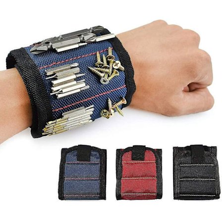 Magnetisk armbånd, 10 kraftige magneter, magnetarmbånd til at holde skruer, møtrikker, stemmejern, små værktøjer, bor, den bedste gave til gør-det-