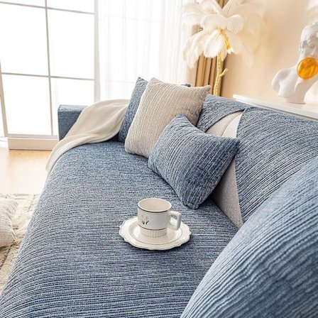 2023 Nytt Sofföverdrag Chenille Sofföverdrag För 3-Sits Soffa Överkast, Halkskydd L-formad Sofföverdrag, Möbelskydd Sofföverdrag För Sitskudde Soffa