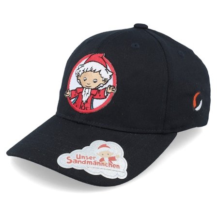 Unser Sandmännchen - Kids Sandmännchen Round Patch Black Flexfit Flexfit Black Cap - @ Hatstore