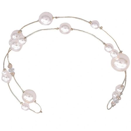 1 stk. Hårbånd med imiterede perler, kreativt, stilfuldt og elegant