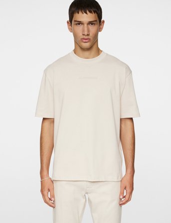 J. Lindeberg Hale Heavy Logo T-Shirt - Cream - S