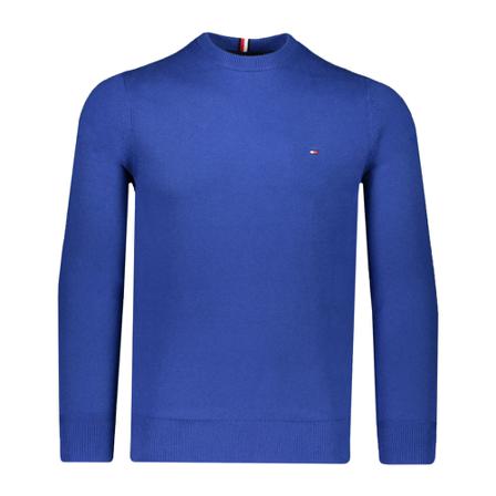 Tommy Hilfiger, Round-neck Knitwear Blauw, Heren, Maat:S,Katoen