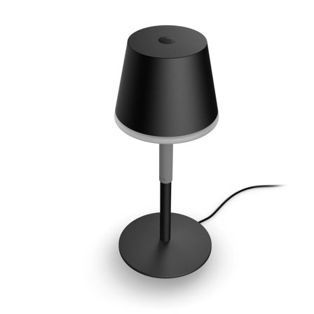 Philips Go bærbar bordlampe (sort) Go portable bordlamp lar deg ta med smart lys hvor som helst.