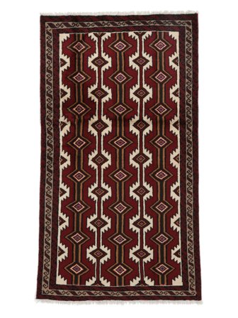 Belutsch Teppich 100X176 Schwarz/Braun Wolle, Persien