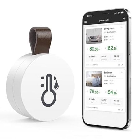 1/2/3-pak Bluetooth Termometer & Hygrometer med App – Trådløs Temperatur- og Fugtmåler med Datalagring_TF_TF