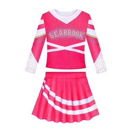 3-10 år Barn Flickor Zombies 3 Cheerleader Cosplay Kostym Toppar Kjol Set