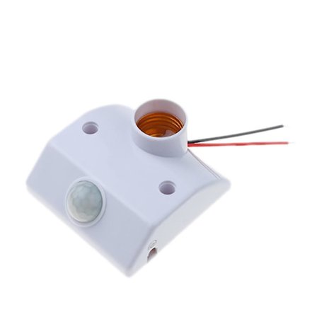 Lampfot E27 AC LED-lampa Fot Infraröd IR-sensor Automatisk Vägglampa Hållare Uttag Rörelsedetektor