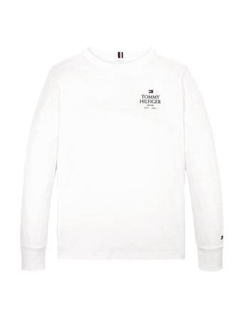 Th Logo Puff Print Reg Tee Ls Tommy Hilfiger White