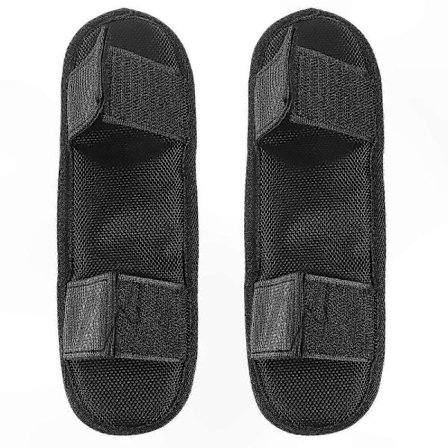 Svart Rektangulär Axelrem Kudde för Ryggsäckar, 23x7x1cm 2st, Minskar Axelbelastningen