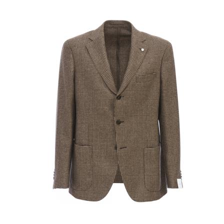 Luigi Bianchi Mantova Single Breasted Suits Brun, Herre Jakkesæt