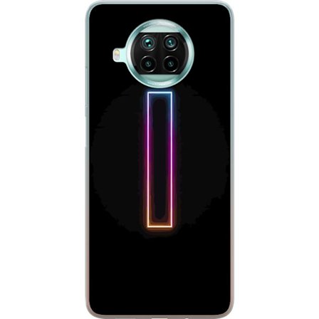 Kompatibel Mobilcover til Xiaomi Xiaomi Mi 10T Lite 5G Minimalistisk neonbogstav I i regnbuefarver mod mørk baggrund