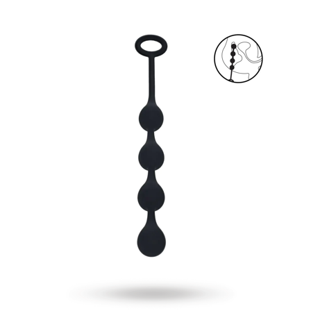 Waterdrop Silicone Anal Balls - S - 20mm - Black