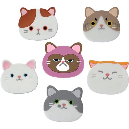 6 stk. katte silikoneunderlag, søde katteunderlag, katteunderlag,