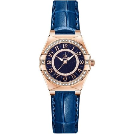 IC SK Damer Letlæst Ur med Arabiske Tal Crystal Diamond Kjole Ure til Kvinder Vandafvisende