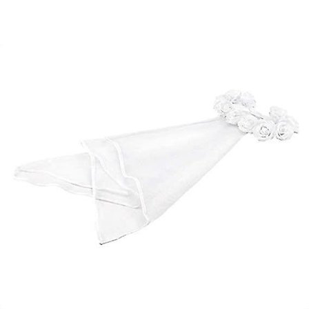 Brudekrans med slør til kvinder - Blomsterkrans til hår