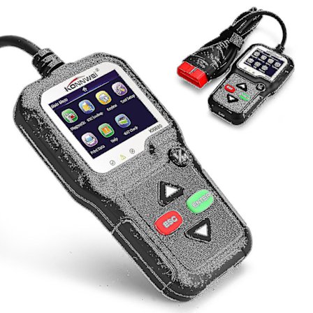 Konnwei Kw680 Professionell Obdii/eobd Scanner Obd2 Can Bus Kodläsare Med Tft Färgskärm - Röd--svart