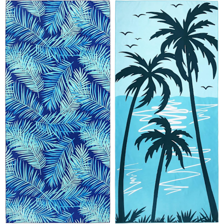 2-pack Mikrofiber Strandhandduk, Stor Mikrofiber Poolhandduk 70 x 150 CM, Sandfri Strandhandduk, Snabbtorkande Camping