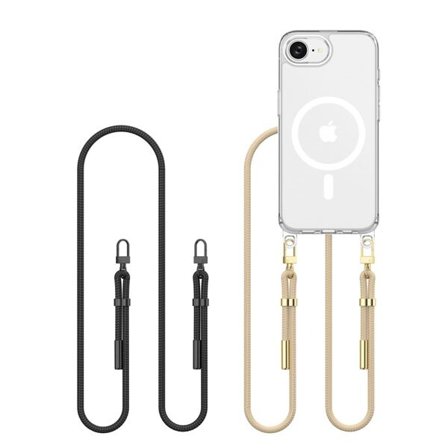 Tech-Protect FlexAir Chain MagSafe iPhone 16e kotelo - musta/beige