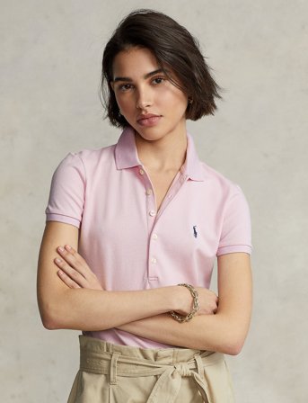 Polo Ralph Lauren Slim Fit Stretch Polo Shirt - Pink - L