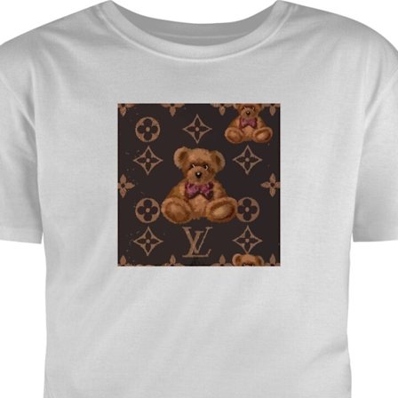 T-Shirt Björnar med mönster lyx logga fashion style