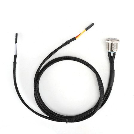 Stasjonær datamaskin vertsbytte kabel metallknapp metall LED strømknapp rød