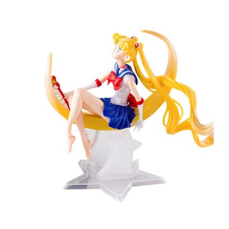 Anime Sailor Moon PVC-docka flickleksak tårta dekoration actionmodell bil prydnad barnens julklapp födelsedagspresent