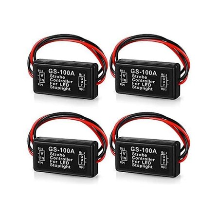 GS-100A Bromsljus Blinkmodul, DC 12-24V 2A 24W Hög Bromskontroller Baklykta Säkerhetsvarning