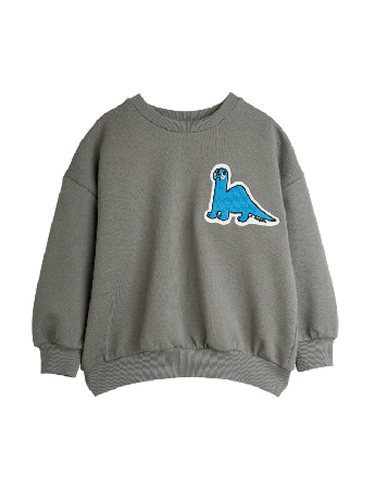 Mini Rodini Dino Patch Sweatshirt Överdelar Unisex Grå 128/134