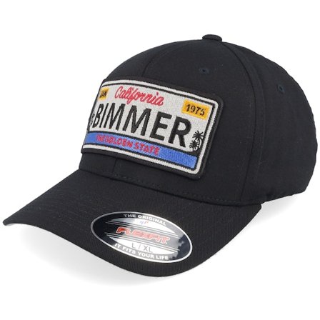 Iconic - Svart flexfit Caps - Bimmer License Plate Black Flexfit @ Hatstore