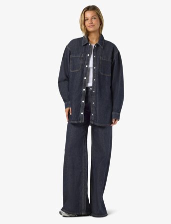 NOISY MAY Nmalva L/S Denim Shacket Az386Db Noos - Blue - XL