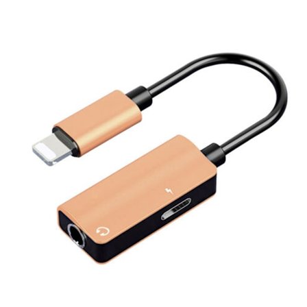 För IOS-gränssnitt till 3,5 mm hörlursuttag AUX Splitter Adapter För iPhone