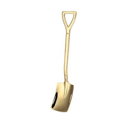 5st Kaffesked Spade Tesked GULD KVADRATUR - on stock