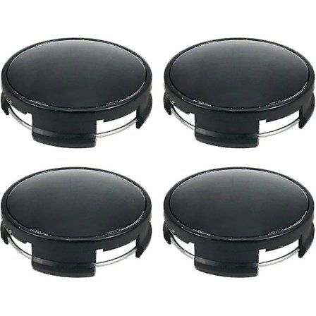 4 stk. Plast Snap-in Hjulsenter Nav Kapsler 62mm/60mm for Biler Svart (LGL)