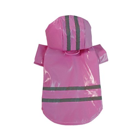 Hund Regnrockar Pet Jumpsuit Jacka PINK S