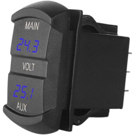 10-60V Dubbel Voltmeter Mätare LED Digital Panel Volt Batteri Monitor Bil Marin