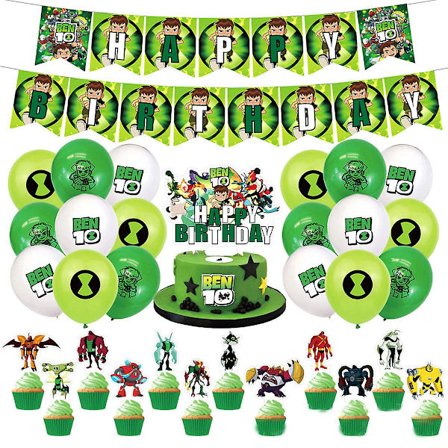 Teen Ben Happy Birthday Ballonsæt Latex Balloner Fest Dekorationssæt