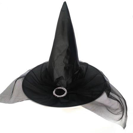 Häxhattar Med Slöja För Halloween Maskerad Fest Huvudbonad P