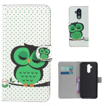 Plånboksfodral Huawei Mate 20 Lite - Prickigt med Uggla
