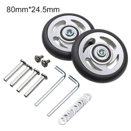 2 stk. Udskiftningshjul til kufferter 80MM*24.5MM