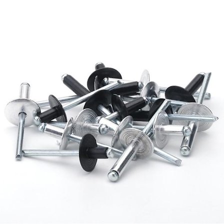 Store åpning hatteriveter aluminium blindriveter trekkriveter store hatteriveter sentrert langs flatt hode, hvit aluminium m3.2*12