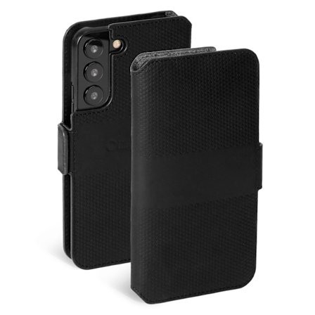 Premium Leather Phone Wallet Samsung Galaxy S22 / Black - SWEDISH DESIGN - REAL LEATHER