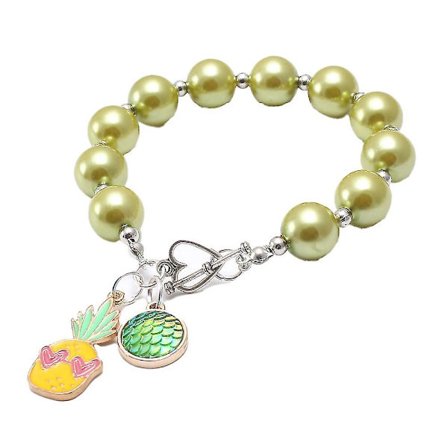 12 mm pärlor, barns pärlarmband, julklapp till flickor - 26 (stil 6)