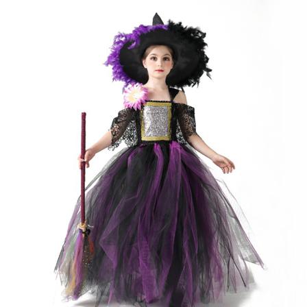 Lila Häxadräkt För Flickor S