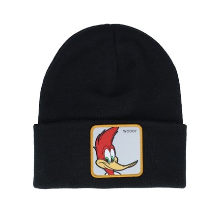 Capslab - Negro cuff Beanie - Woody Woodpecker Beanie Black Cuff @ Hatstore