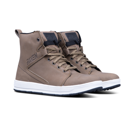 Scarpe Moto in Pelle Raven Rijeka Beige 42