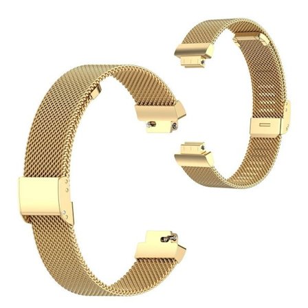 Fitbit Ace 2 / Inspire HR milanese stainless steel watch band - Gold / Size: L