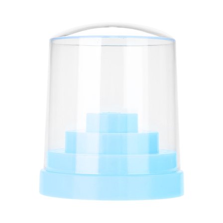 48 Håls Nagelkons Plast Borr Bit Hållare Display Organizer Box Blå